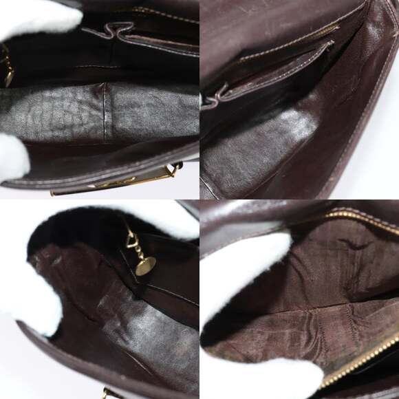 CELINE Horse Carriage Shoulder Bag Leather Brown Gold - Picture 12 of 12